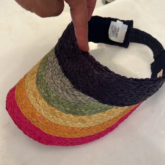 Jcrew Crewcut rainbow raffia visor O/S - Picture 3 of 5